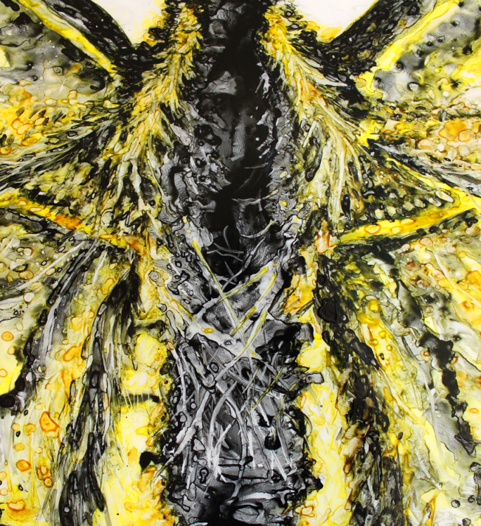 Marcada tusche wash painting by Megan Morgan butterfly artwork print