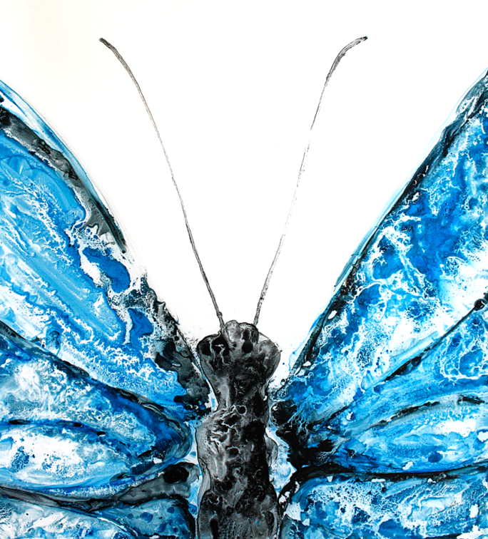Mariposa tusche wash painting by Megan Morgan butterfly artwork print