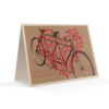 "Bicycle Built For Two" 2016 original artwork Valentine notecard horizontal standing display