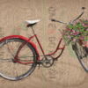 Red Bicycle digital composition by Megan Morgan red bicycle artwork