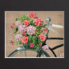 Schwinn Corvette Bicycle digital composition by Megan Morgan bicycle artwork small matted print (black)