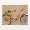 Schwinn Meteor digital composition by Megan Morgan artwork small matted print (white)