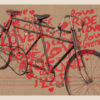 Bicycle Built For Two digital composition by Megan Morgan tandem bicycle art valentine card
