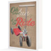 "Oh What Fun It Is To Ride Scooter" original artwork holiday card standing display