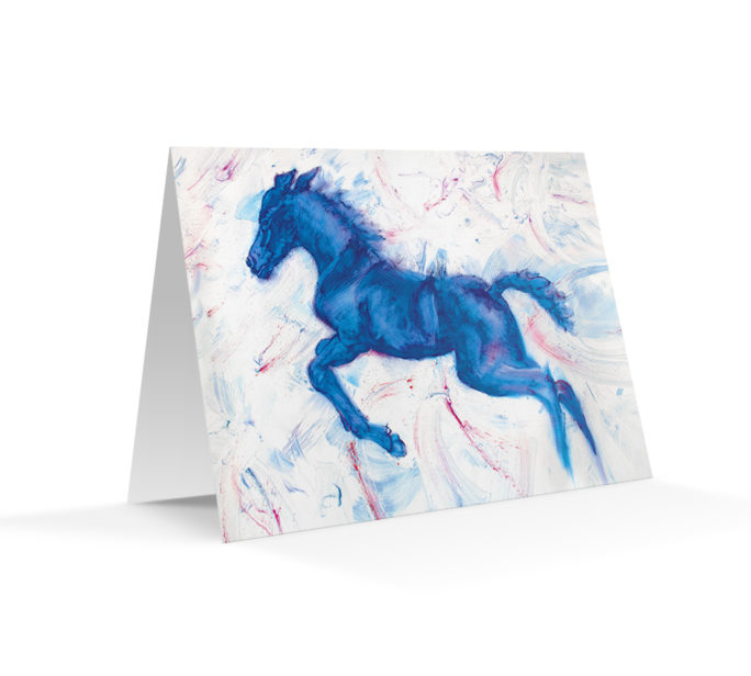 Cover featuring La Belleza del Invierno 2019 horse artwork notecard