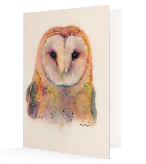 Cover featuring Barn Owl 2020 artwork notecard